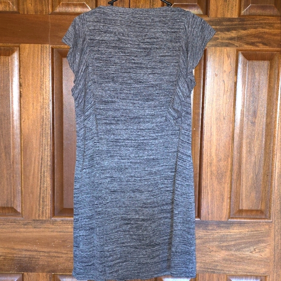 Motherhood Maternity: Nursing Mini Dress, Flutter Sleeves w/bilat hidden zippers - Picture 2 of 13